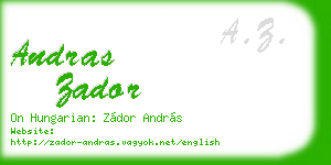 andras zador business card